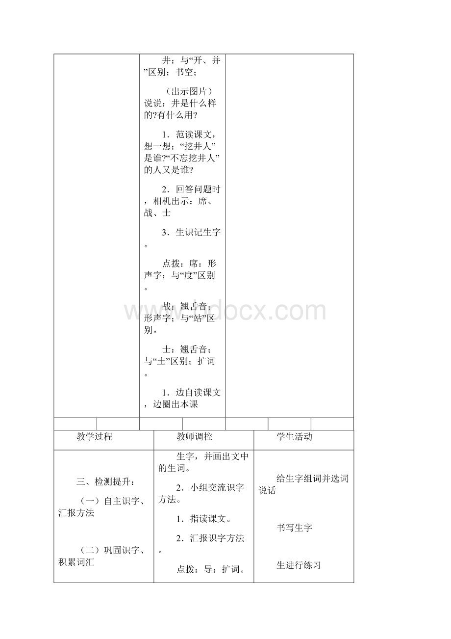 部编版小学语文一年级下册课文一1 吃水不忘挖井人导学案.docx_第3页