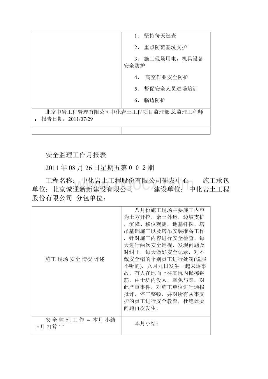 安全监理工作月报表15doc.docx_第2页