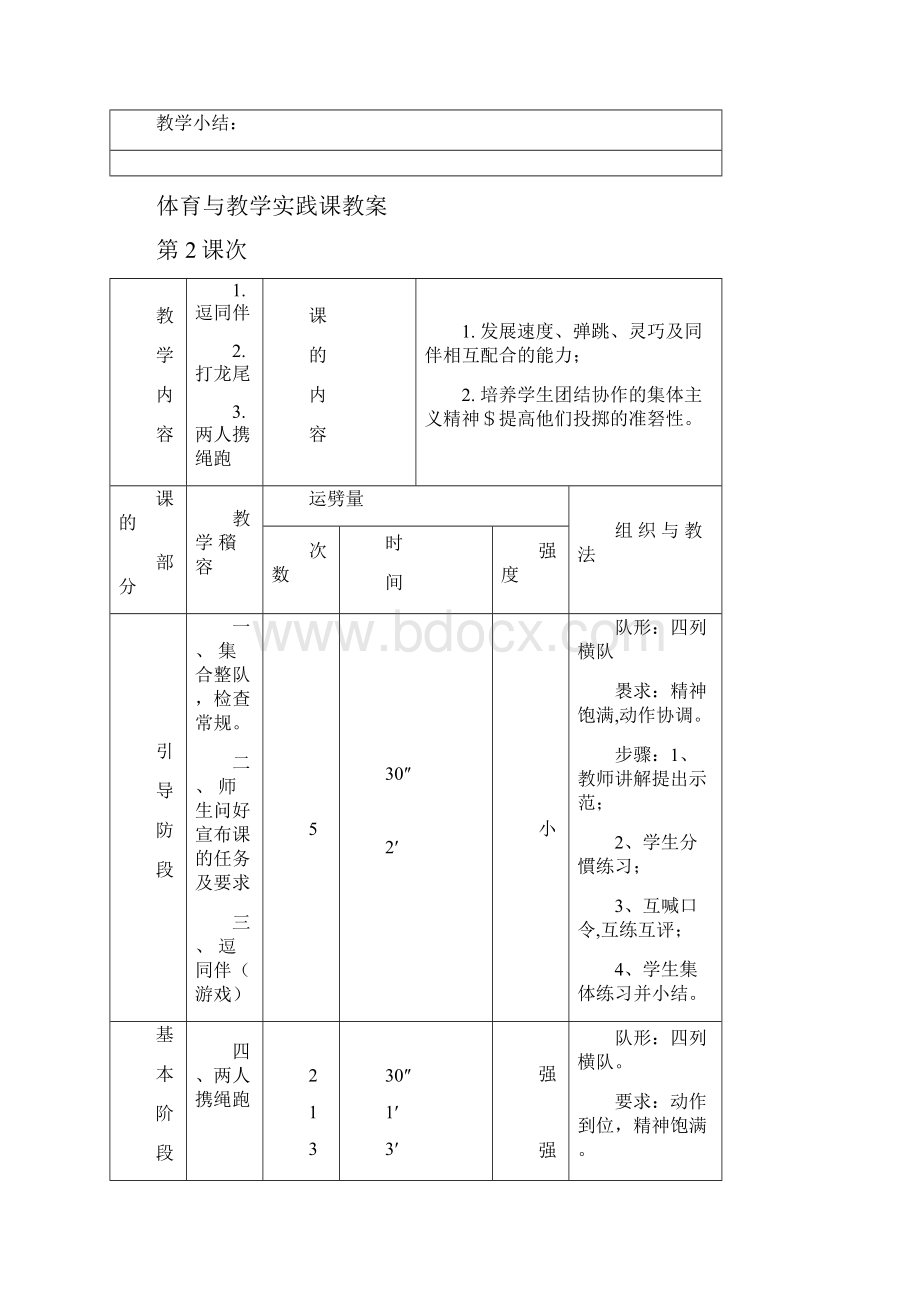 小学体育高年级教案.docx_第2页