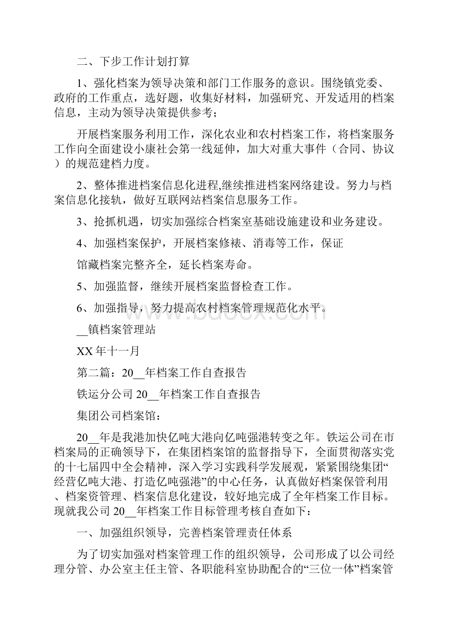 档案工作自查报告 档案自查报告例文存在问题.docx_第3页