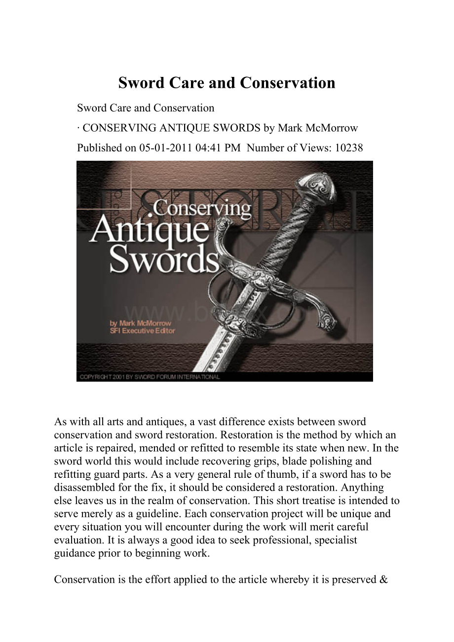 Sword Care and Conservation.docx