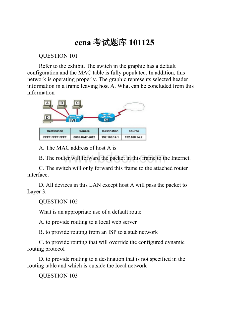 ccna考试题库101125.docx