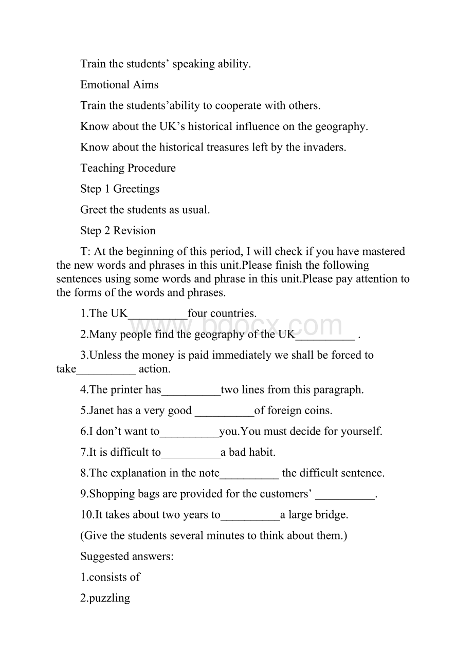 英语优秀教案人教版必修五Unit 2The United Kingdom Period 2.docx_第3页