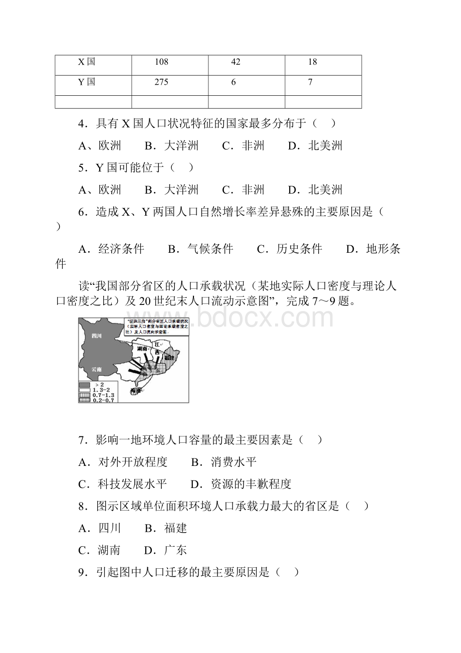 推荐高中地理必修二期末测试题.docx_第2页