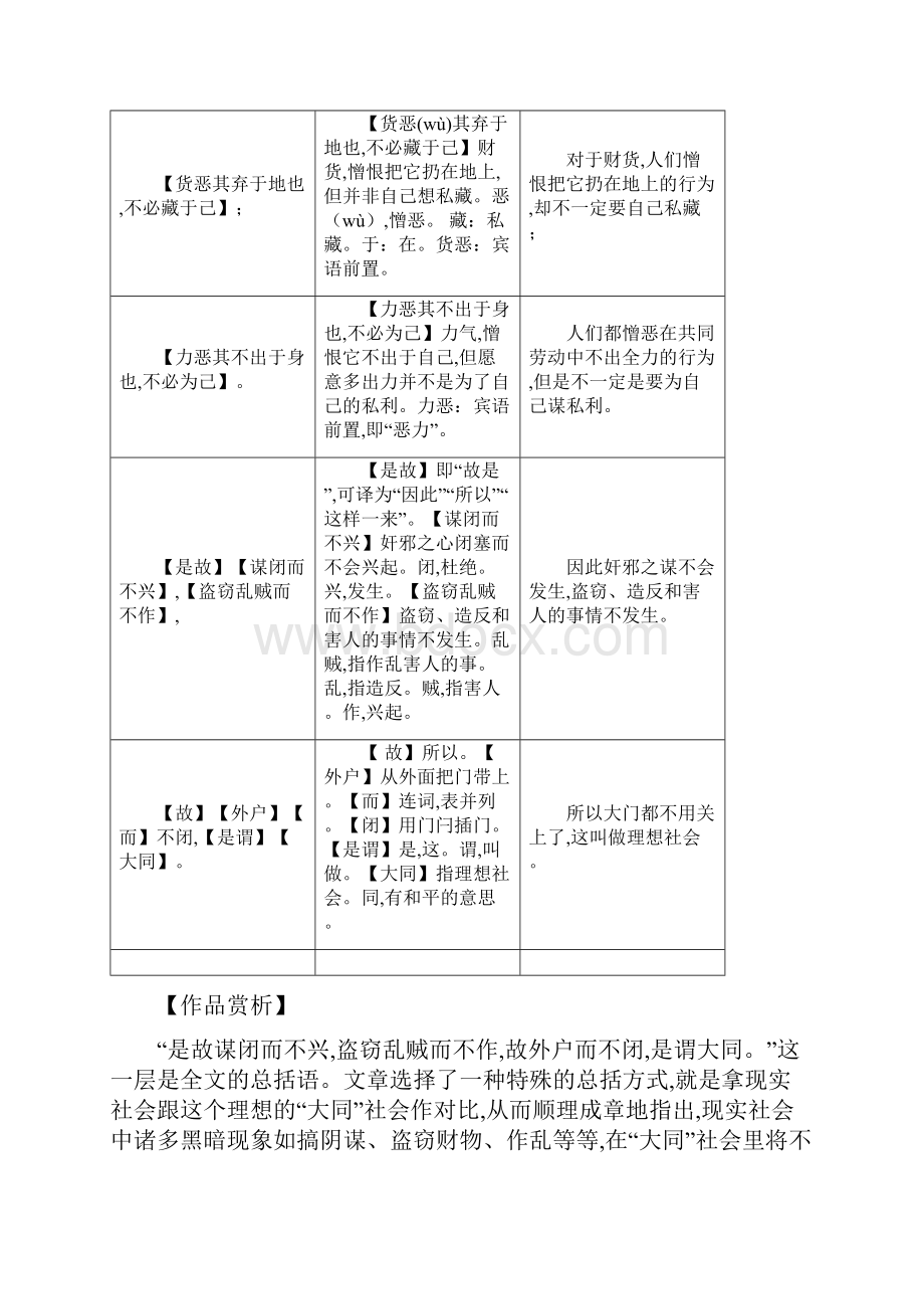 八年级语文下册文言文习题07 大道之行也课内篇.docx_第3页