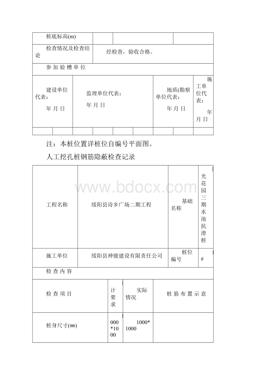 人工挖孔桩记录表格全套.docx_第2页