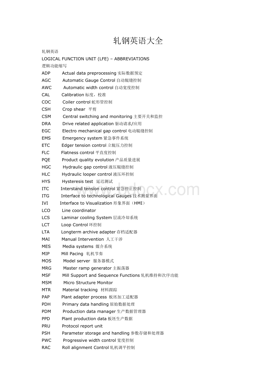 轧钢英语大全.doc_第1页