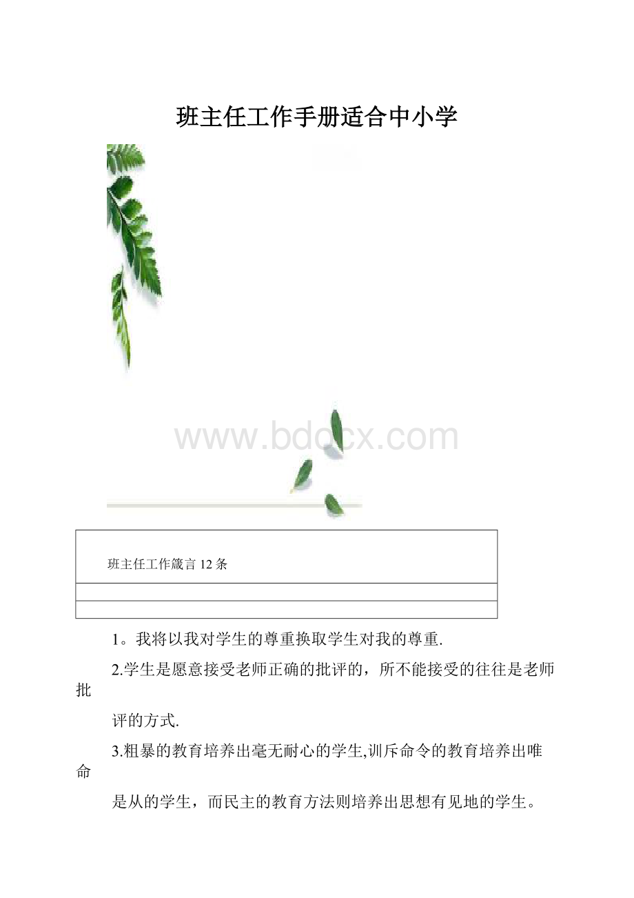 班主任工作手册适合中小学.docx