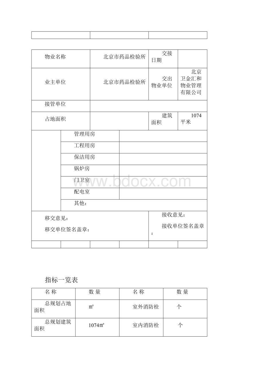 办公楼物业交接表格1.docx_第2页