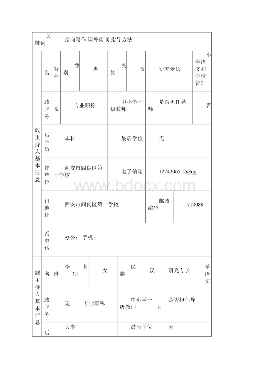 陕西省中小学优秀教学能手工作站站长课题申请评审书.docx_第2页