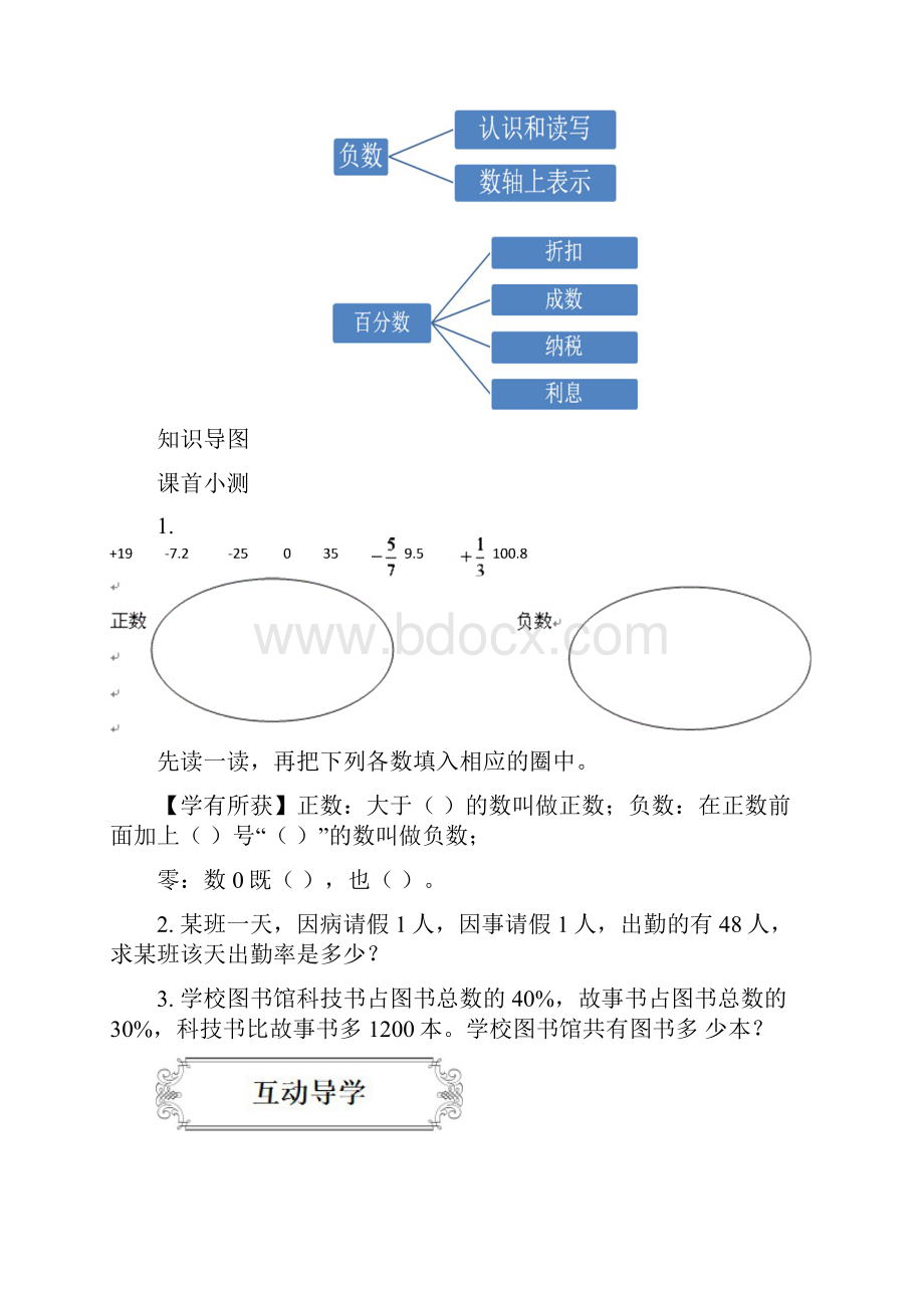 著名机构六年级数学下册同步讲义负数百分数.docx_第2页