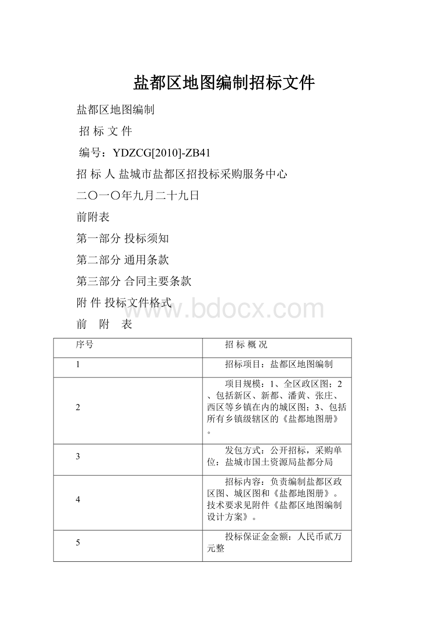 盐都区地图编制招标文件.docx