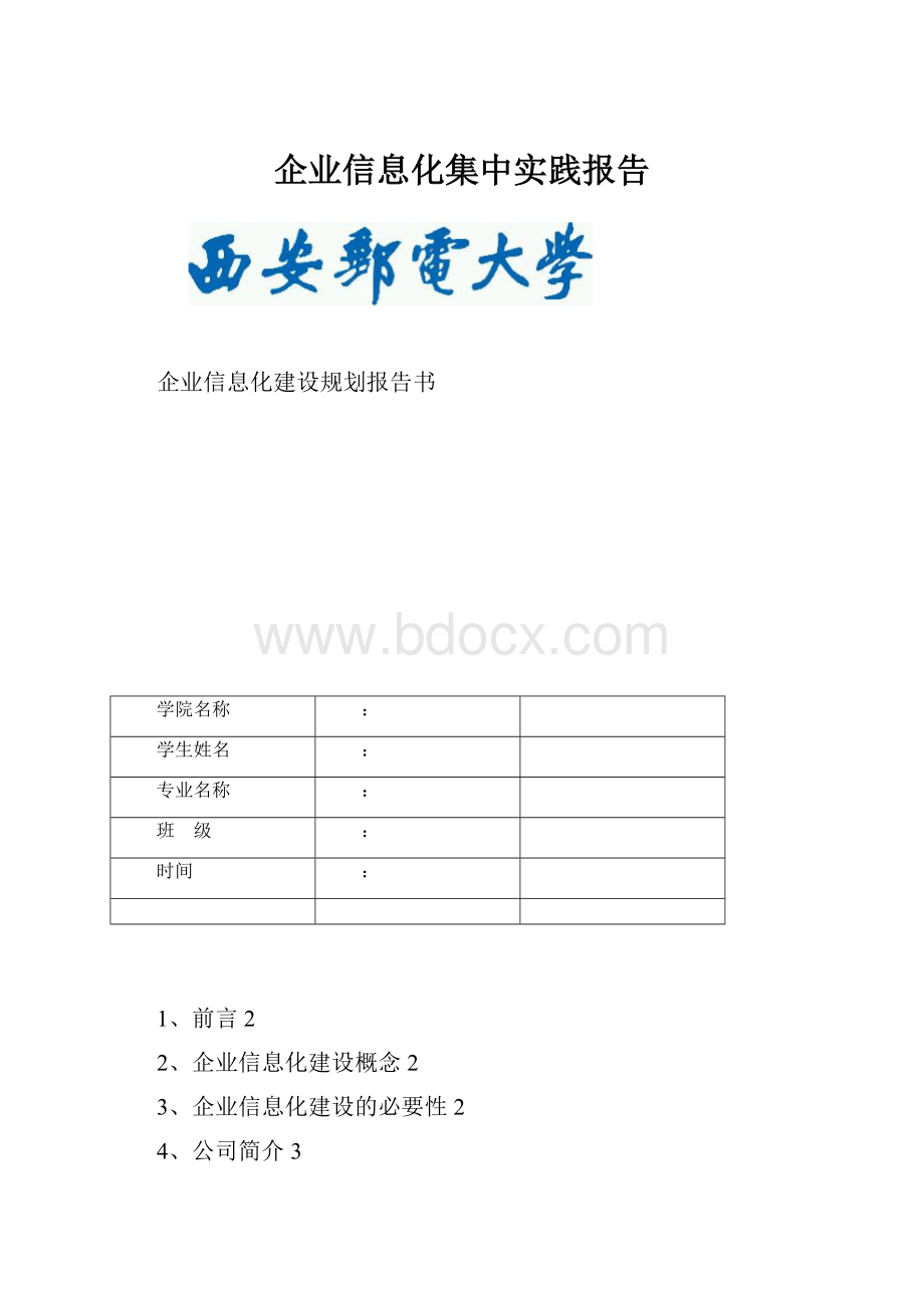 企业信息化集中实践报告.docx