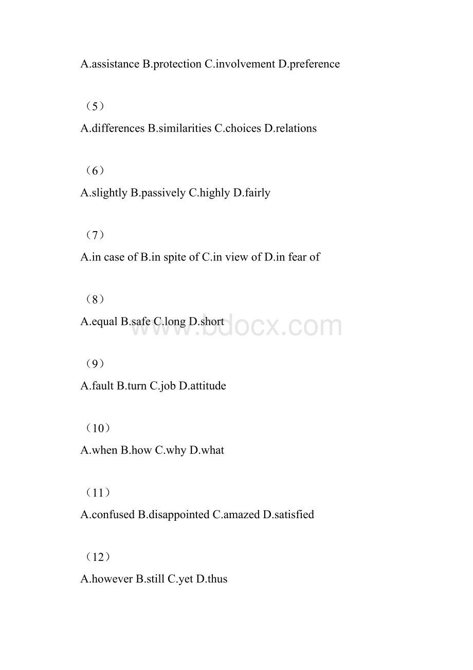 精选高考英语模拟完型填空附答案.docx_第3页