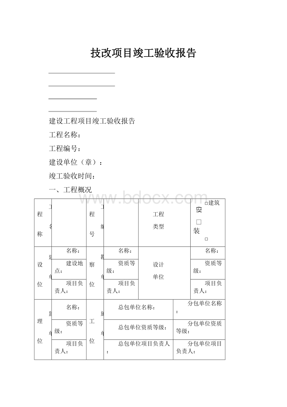 技改项目竣工验收报告.docx_第1页