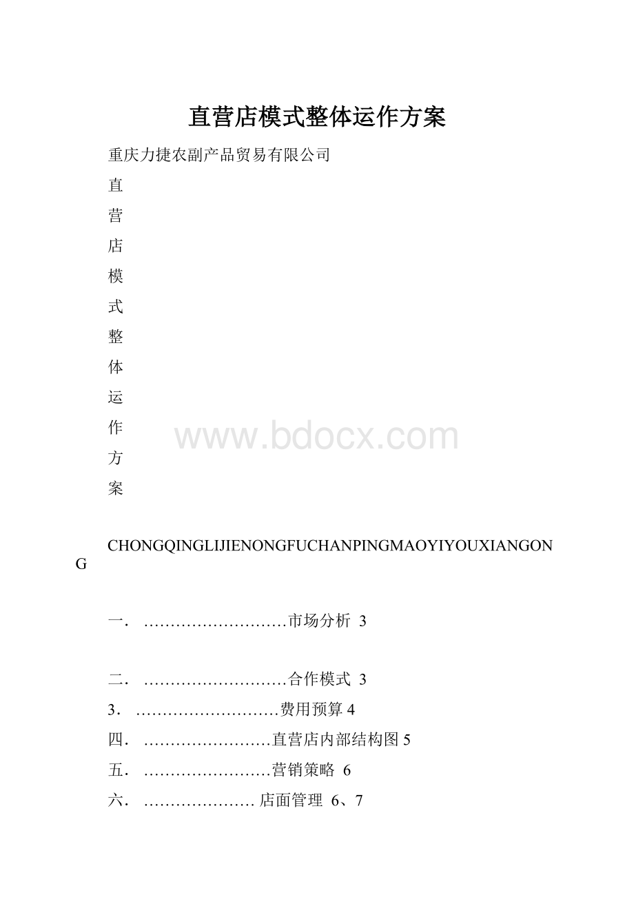 直营店模式整体运作方案.docx