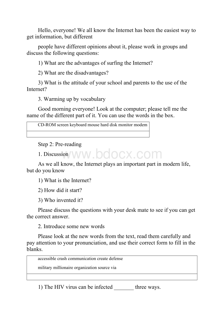 外研版必修一英语Module 6 单元教案 2.docx_第2页