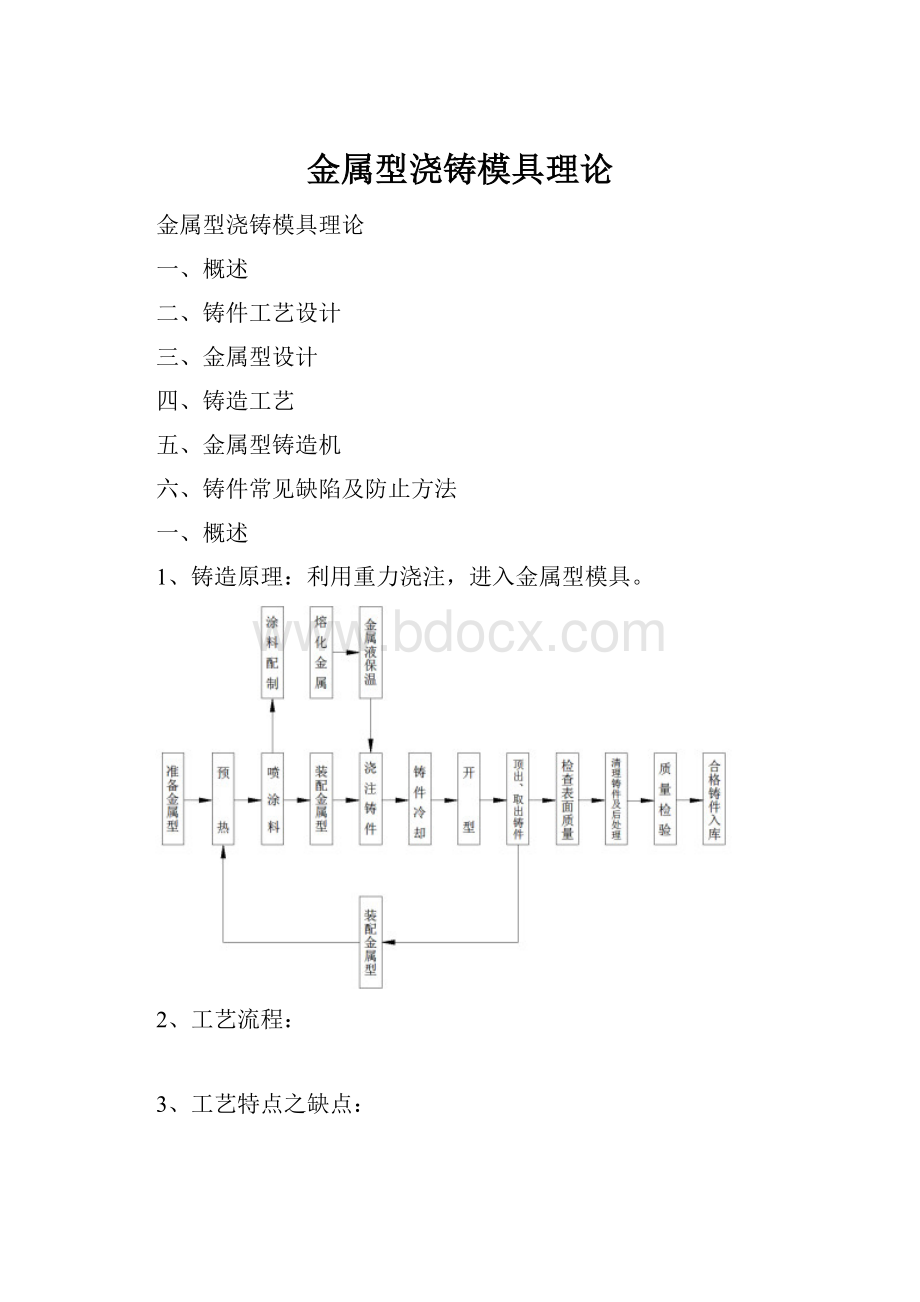 金属型浇铸模具理论.docx