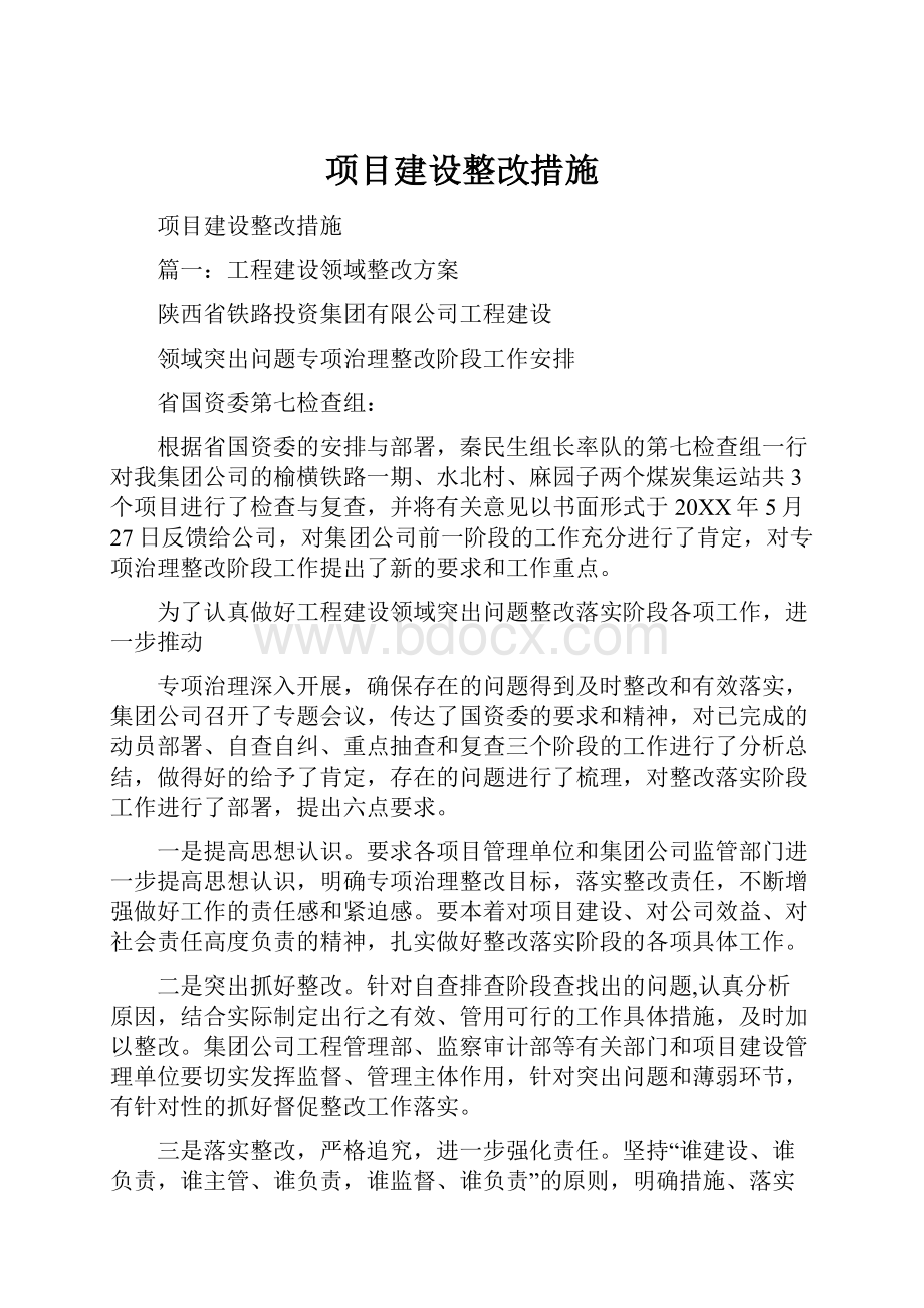 项目建设整改措施.docx