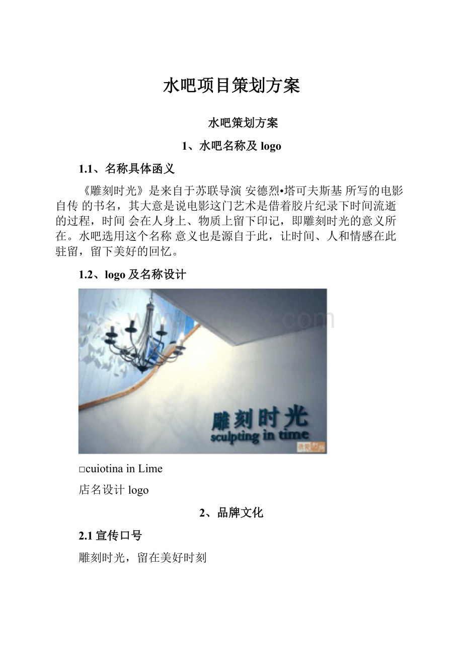 水吧项目策划方案.docx_第1页