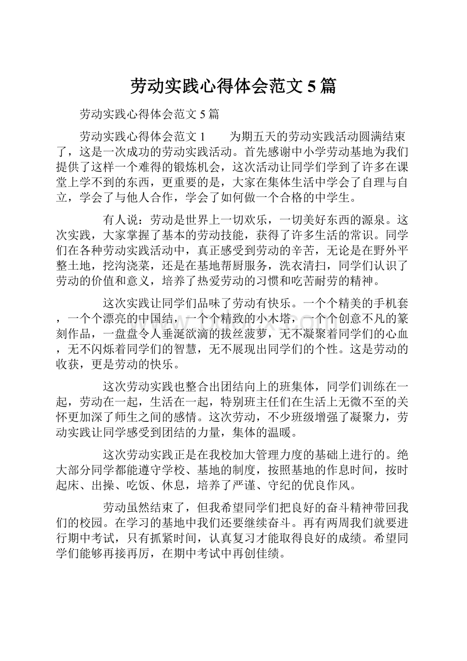 劳动实践心得体会范文5篇.docx