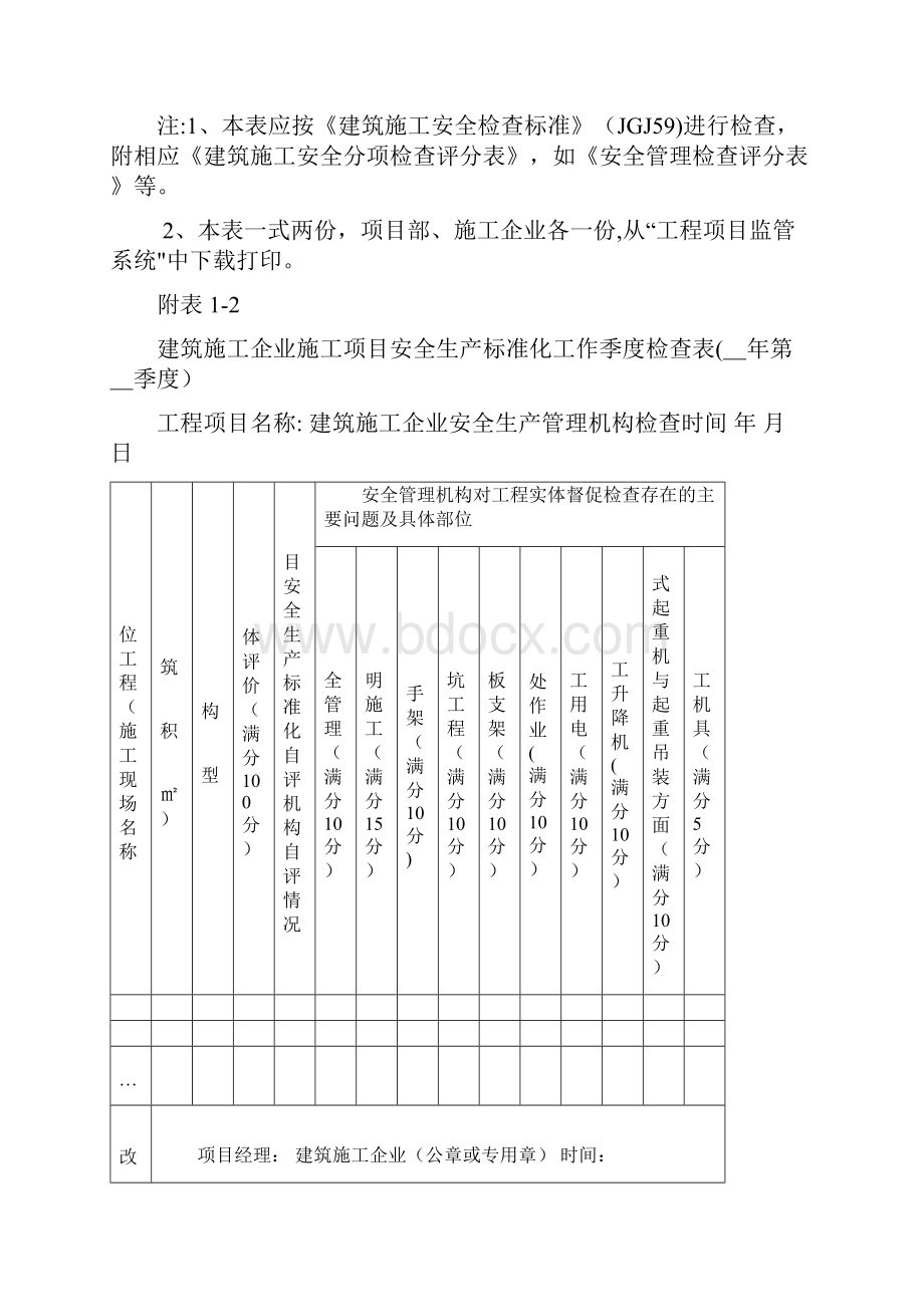 建筑施工项目安全生产标准化考评表.docx_第2页