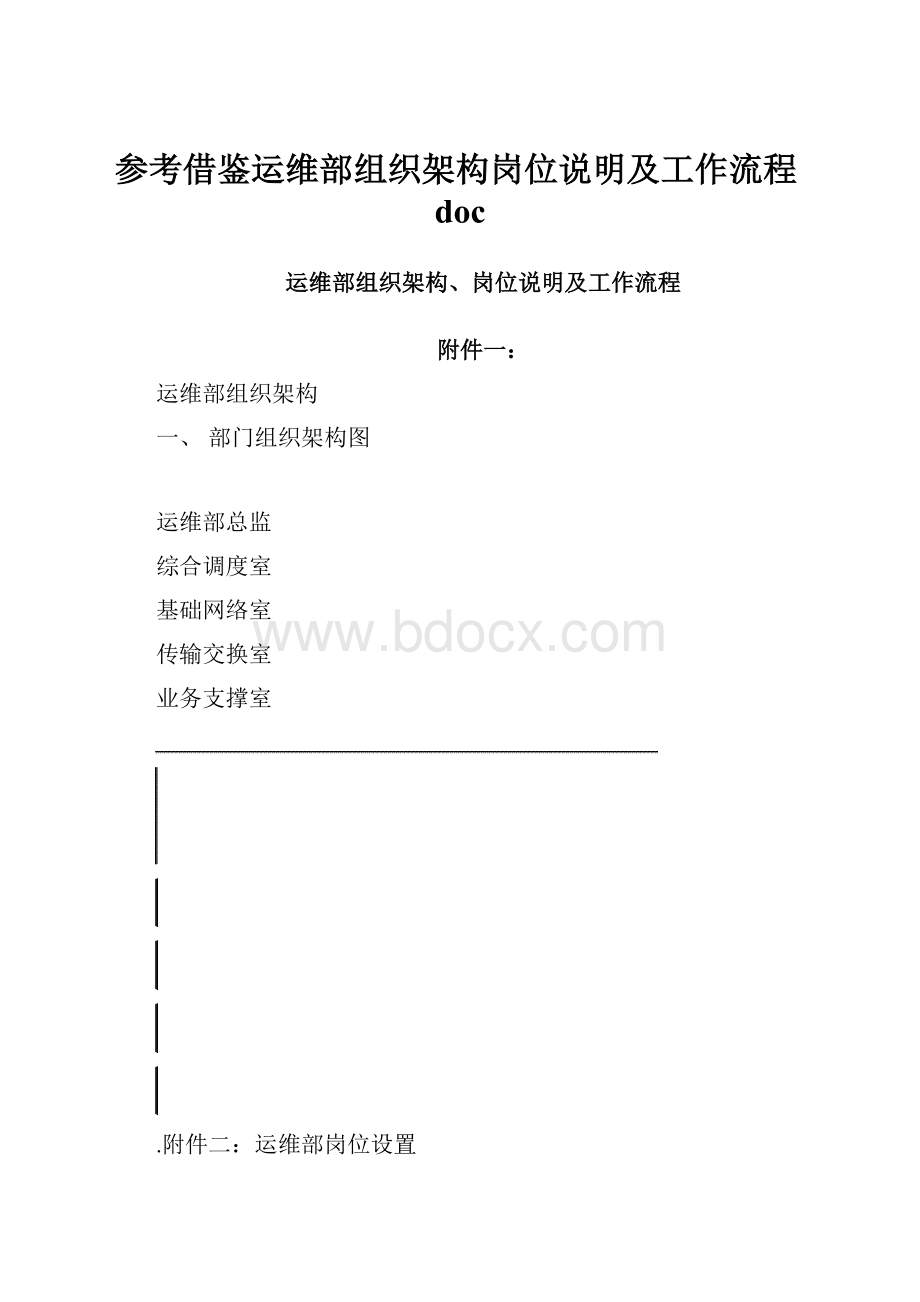 参考借鉴运维部组织架构岗位说明及工作流程doc.docx