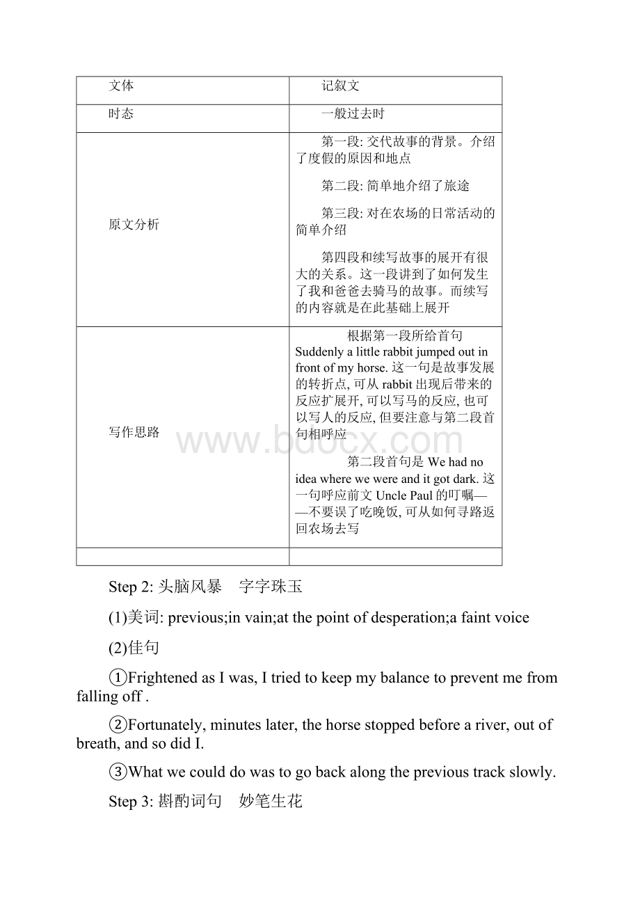 版新高考英语人教版一轮写作高分进阶学案22 高考读后续写高分技巧.docx_第3页