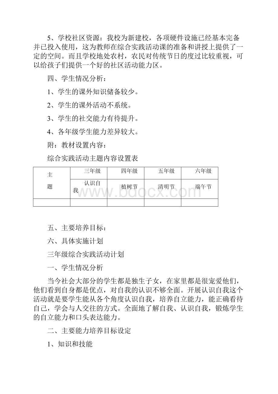 综合实践活动方案认识自我三年级.docx_第2页