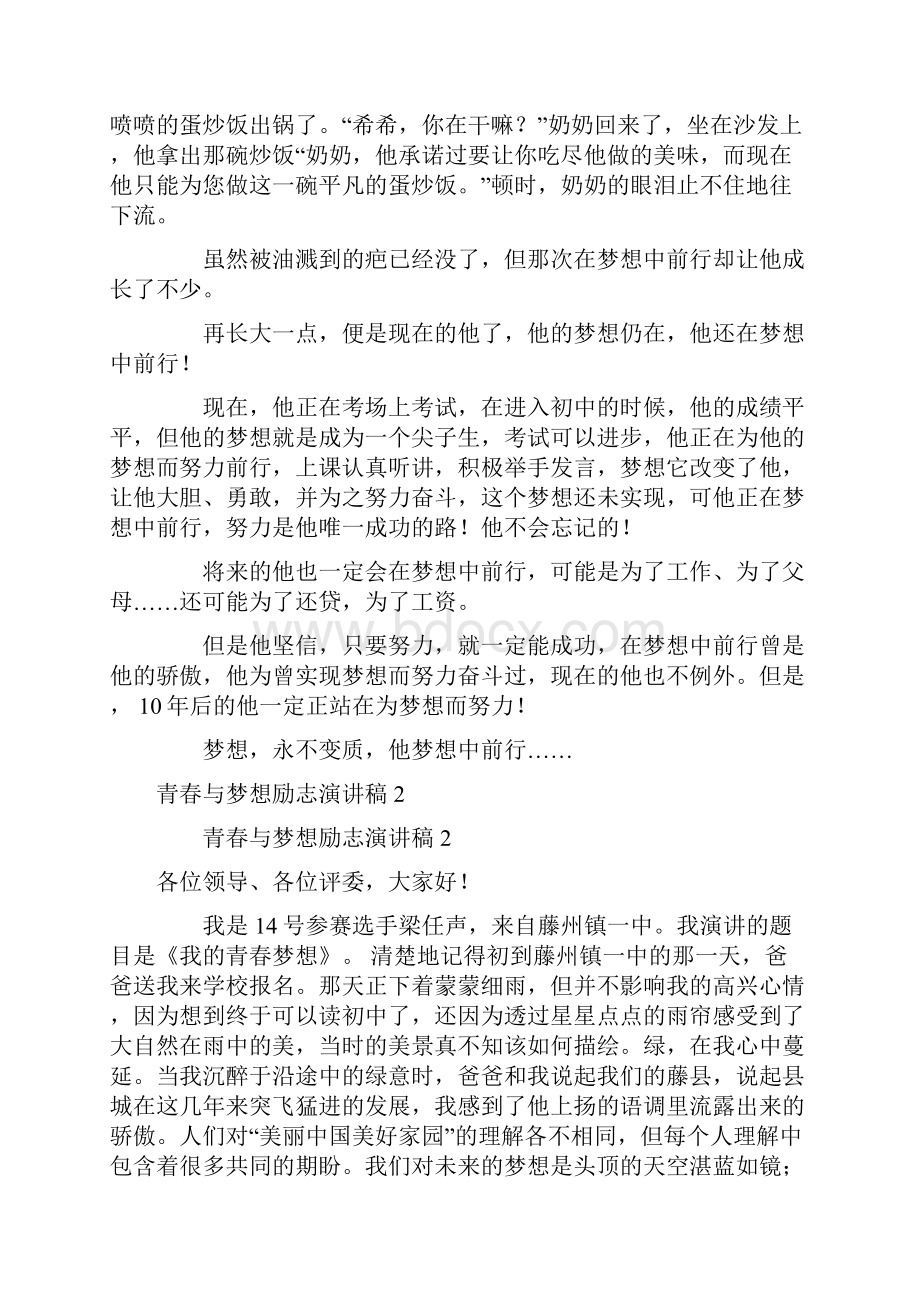 关于青春与梦想励志演讲稿通用5篇.docx_第2页