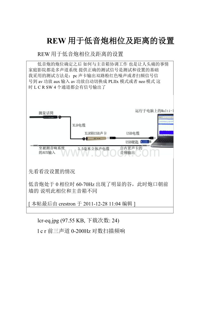 REW用于低音炮相位及距离的设置.docx_第1页