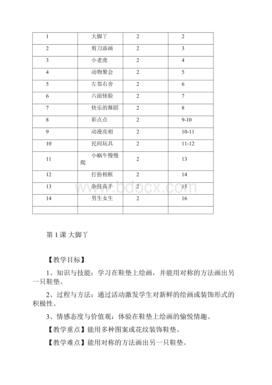 湖南版二年级美术下册教案.docx_第2页