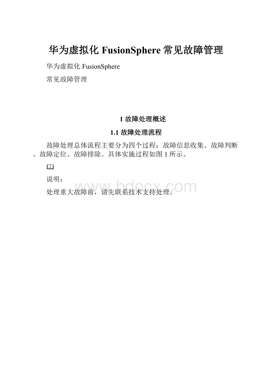 华为虚拟化FusionSphere常见故障管理.docx