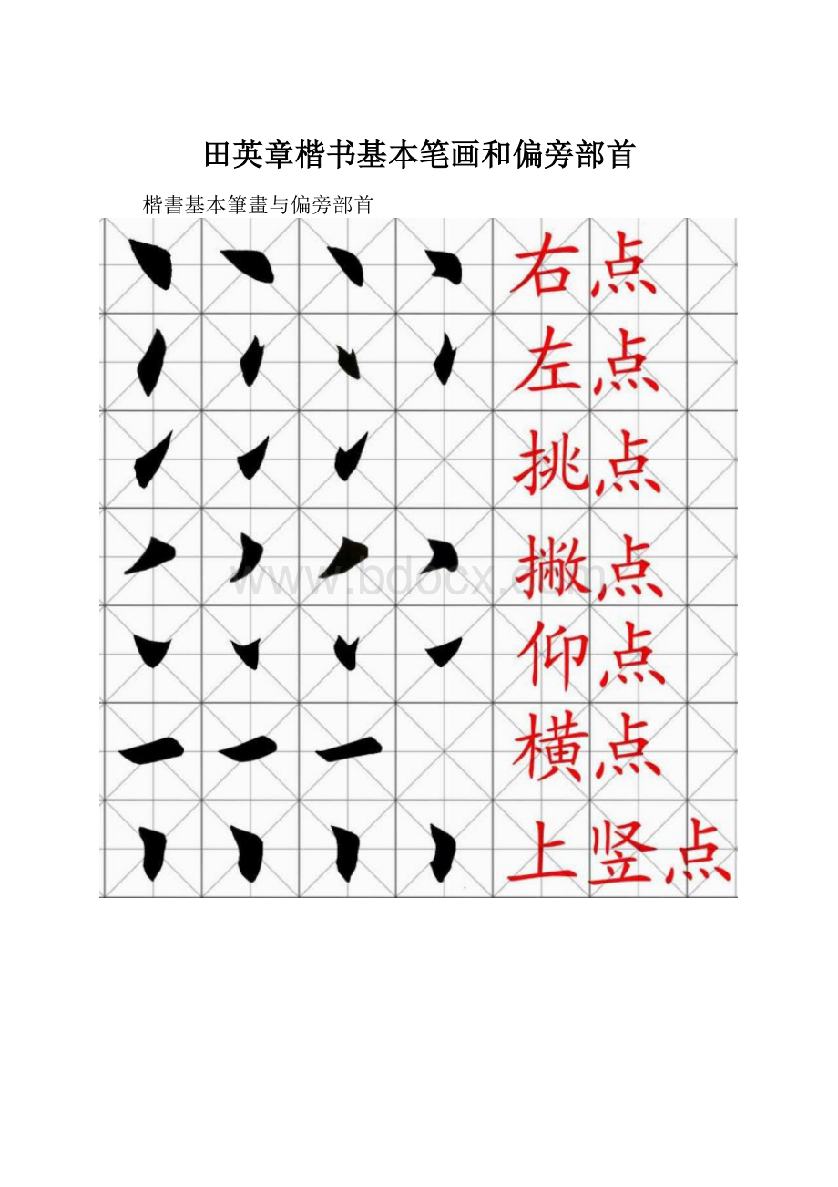 田英章楷书基本笔画和偏旁部首.docx_第1页