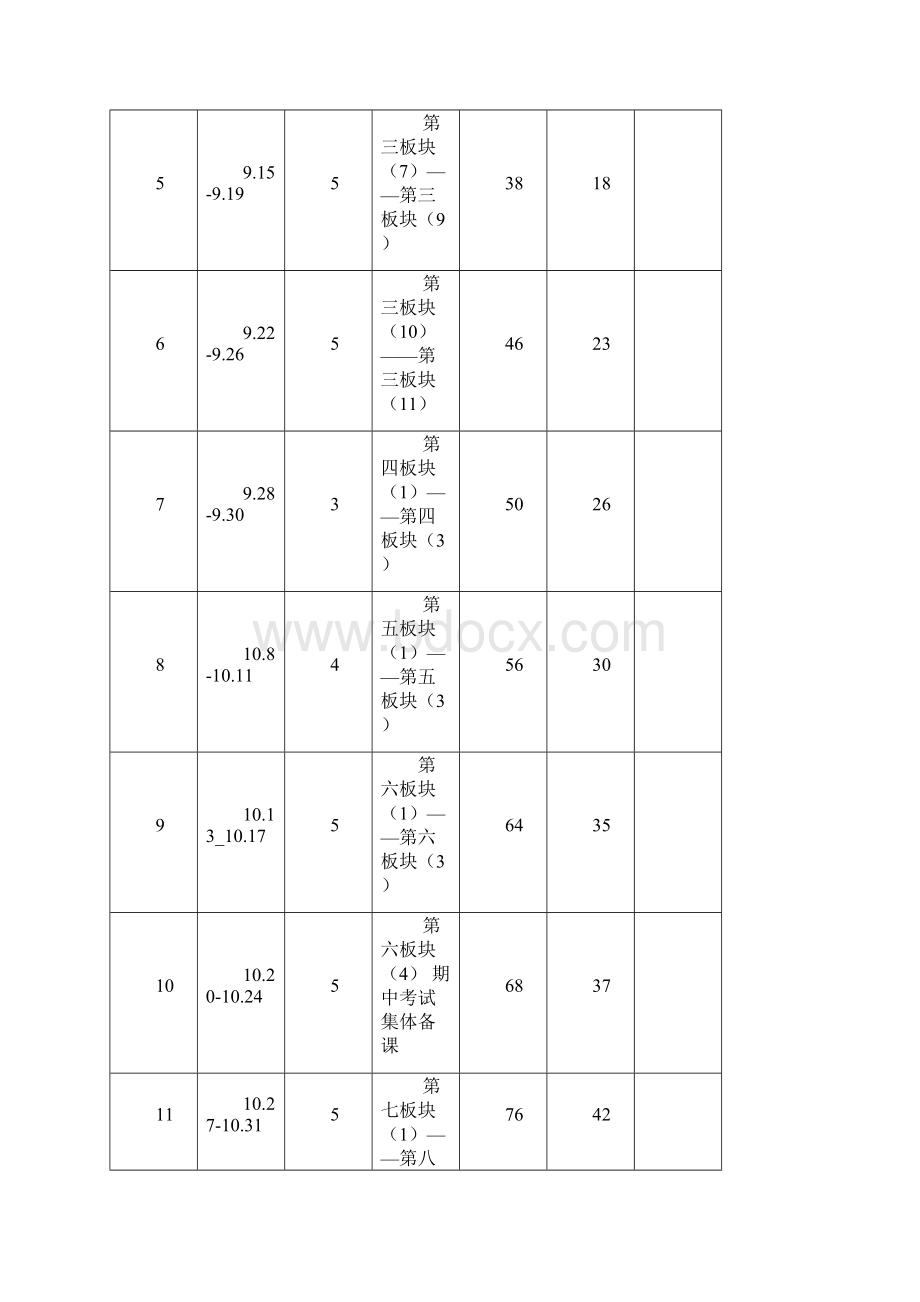 学第二学期教学进度表.docx_第3页