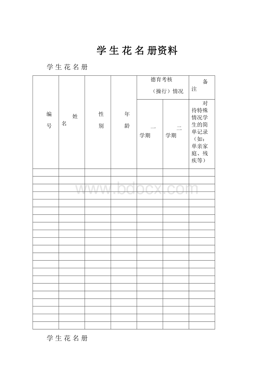 学生花名 册资料.docx