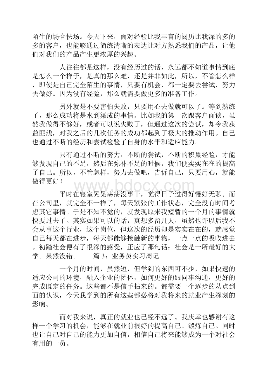 业务员实习周记十篇.docx_第3页