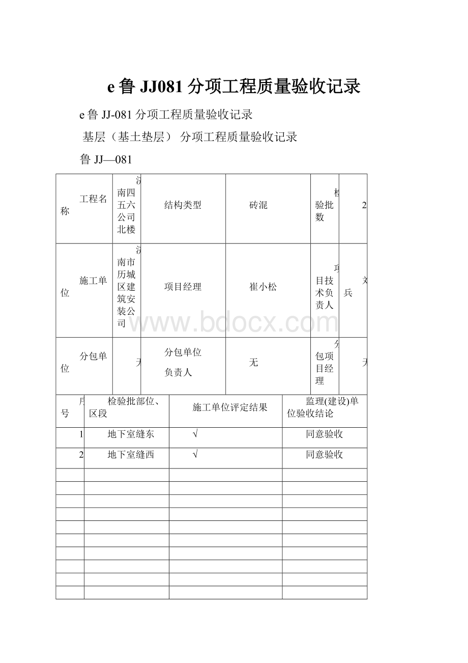 e鲁JJ081分项工程质量验收记录.docx