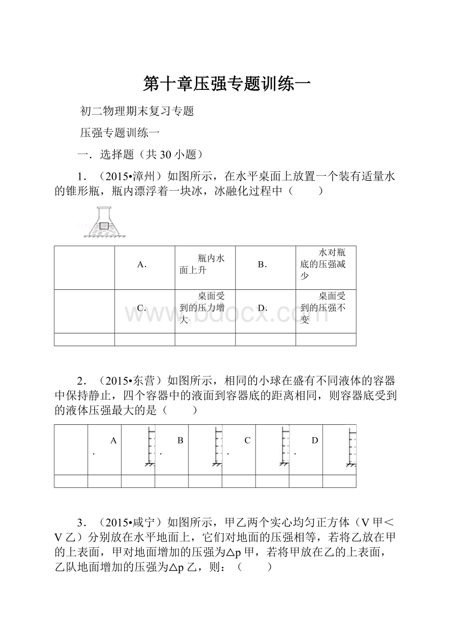 第十章压强专题训练一.docx