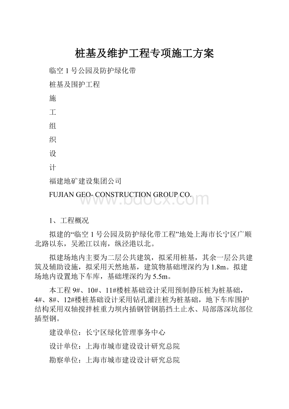 桩基及维护工程专项施工方案.docx