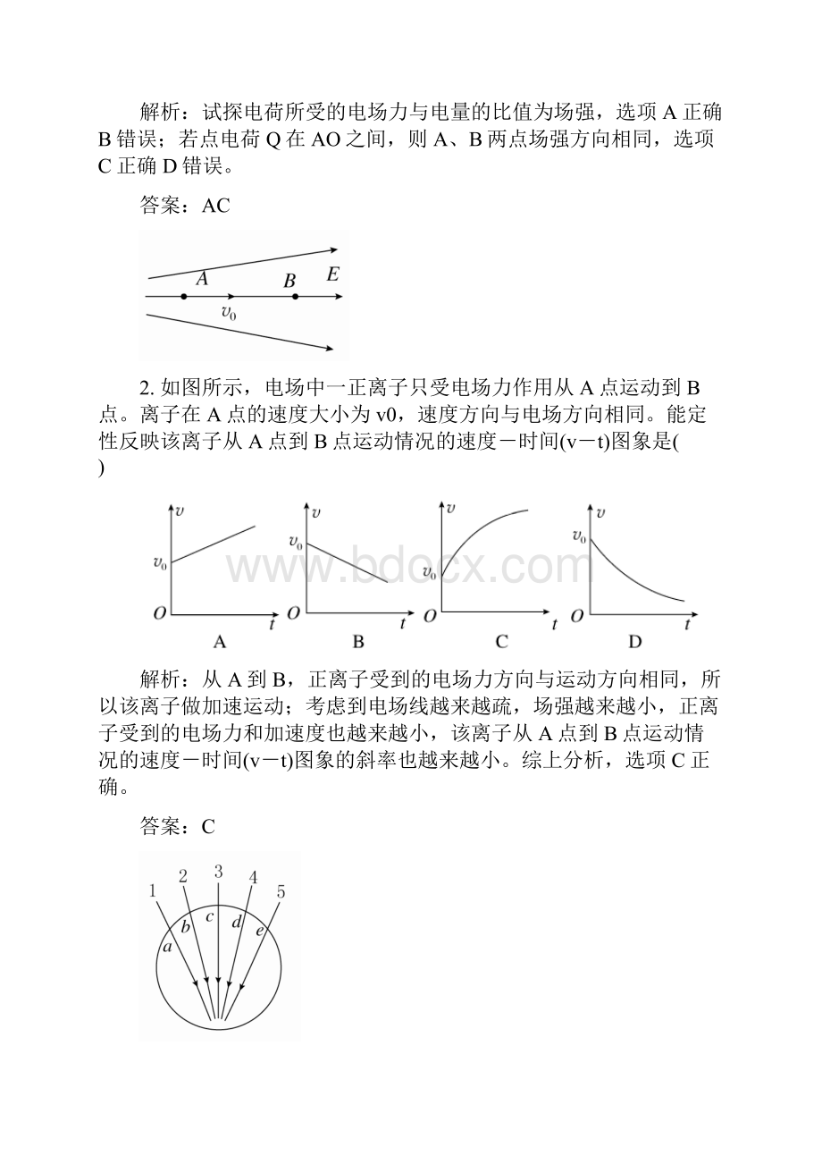 金版教程 金考卷高三物理新一轮总复习阶段示范性测试专题6静电场.docx_第2页