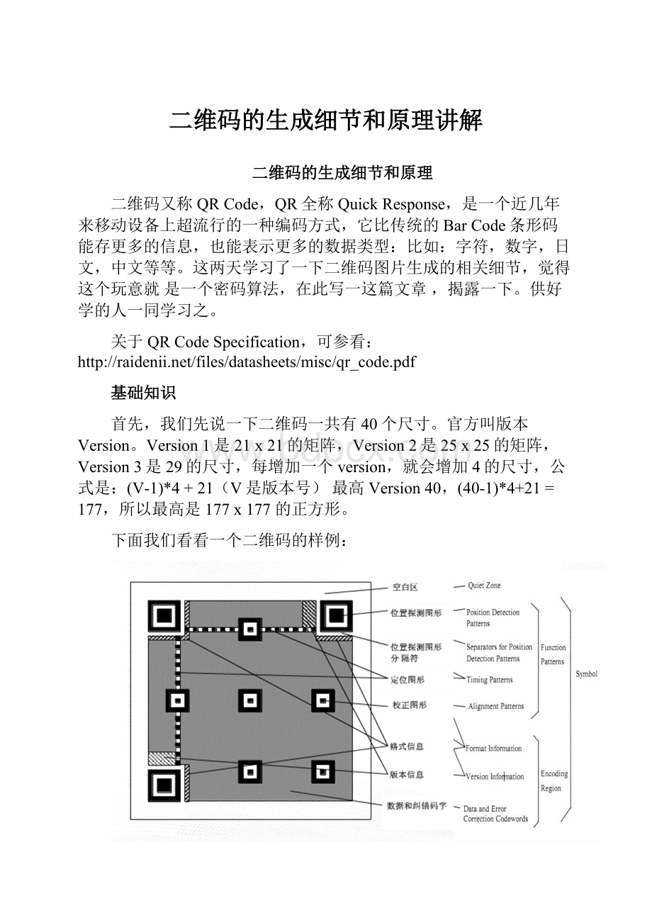 二维码的生成细节和原理讲解.docx