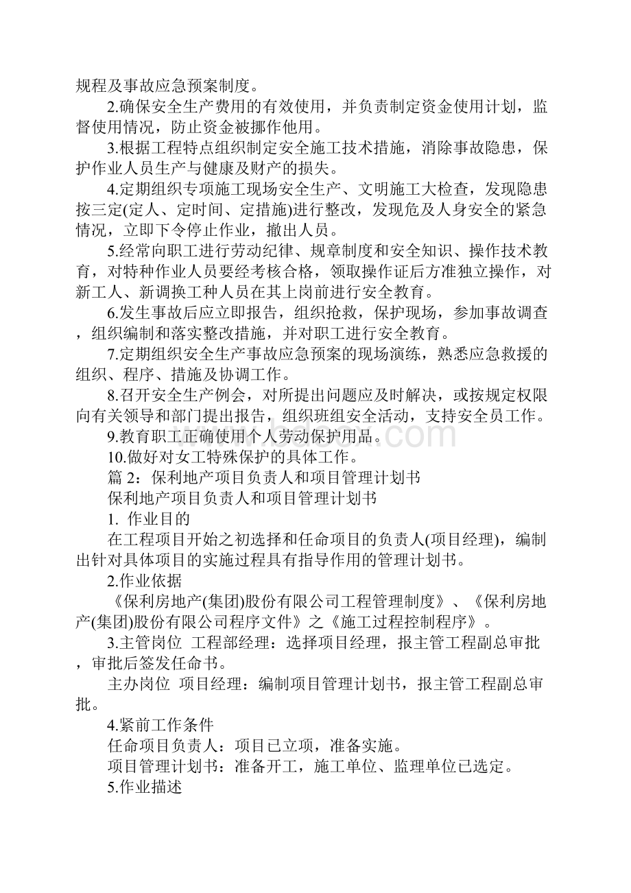 医院基建科项目负责人安全生产职责完整版.docx_第2页