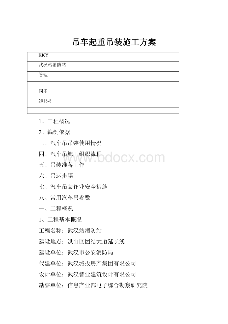 吊车起重吊装施工方案.docx