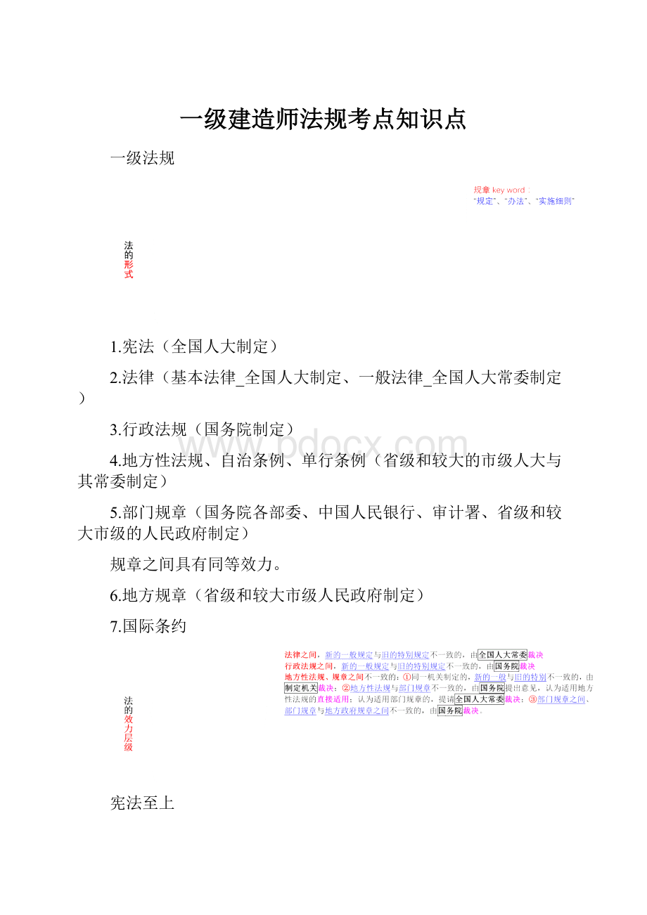 一级建造师法规考点知识点.docx