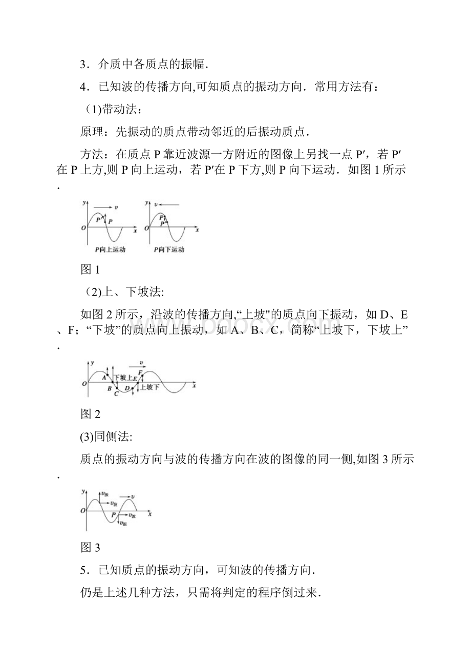 高中物理第二章机械波第3讲波的图像学案教科版选修34整理.docx_第3页