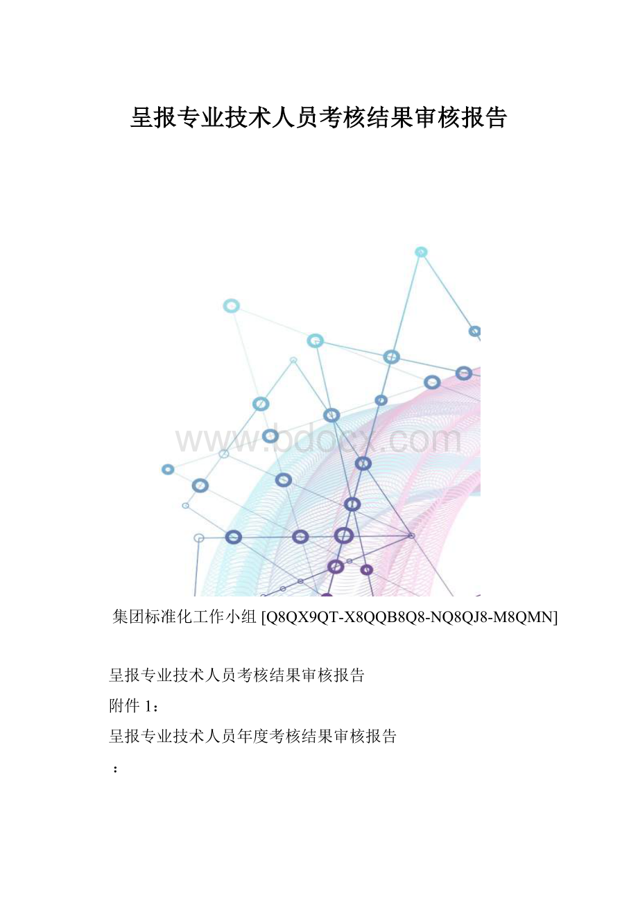 呈报专业技术人员考核结果审核报告.docx