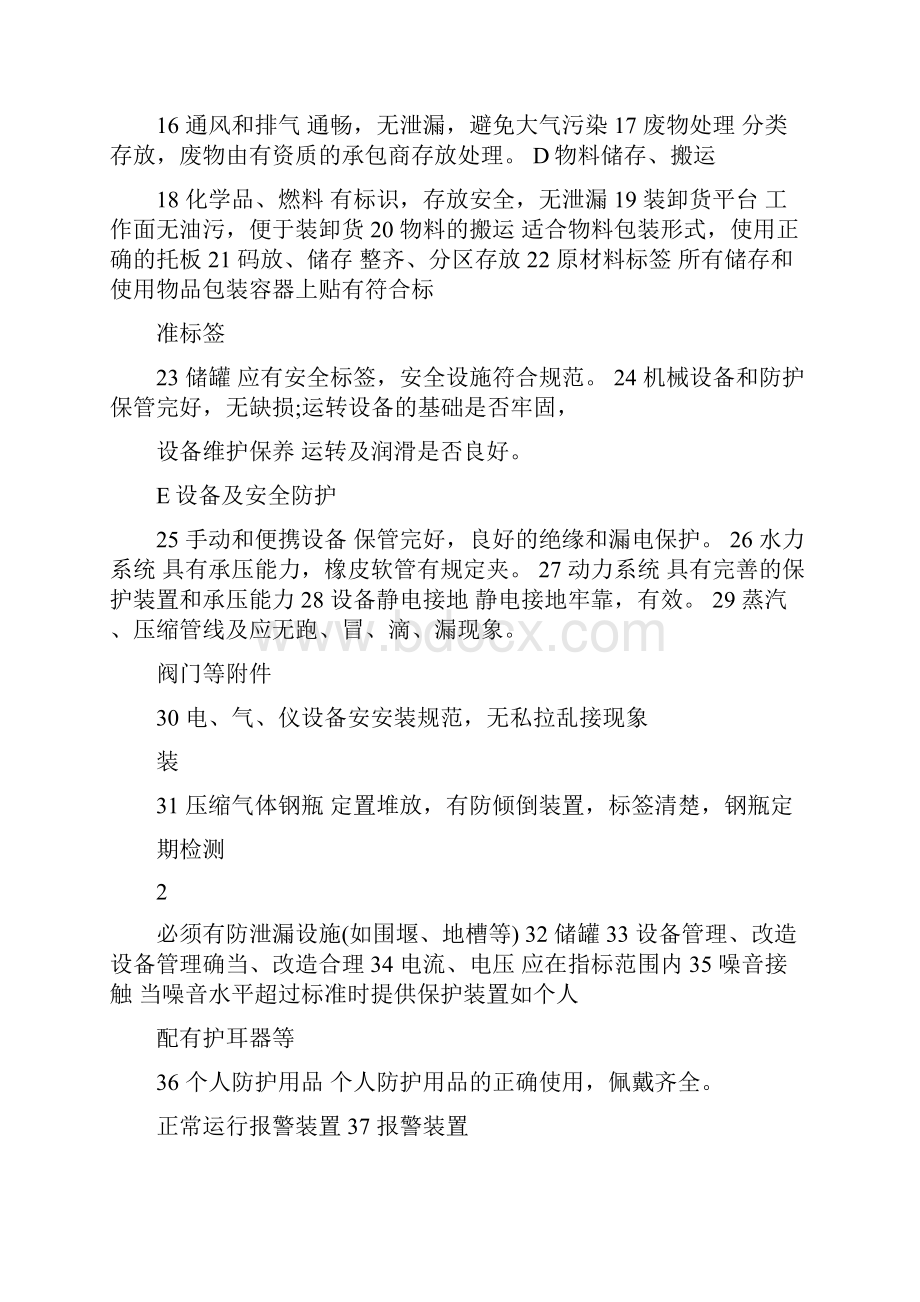 车间安全检查表.docx_第2页