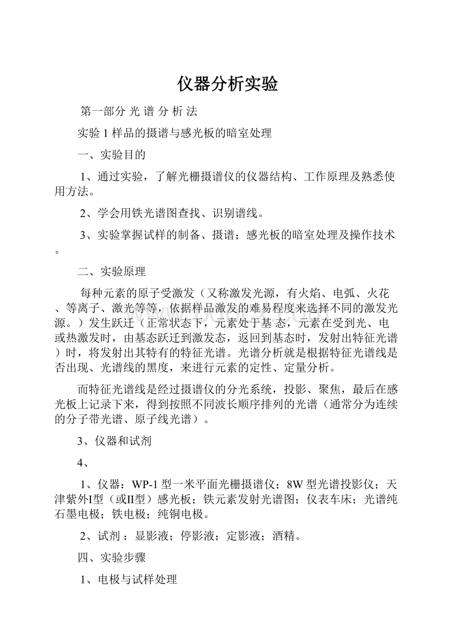 仪器分析实验.docx