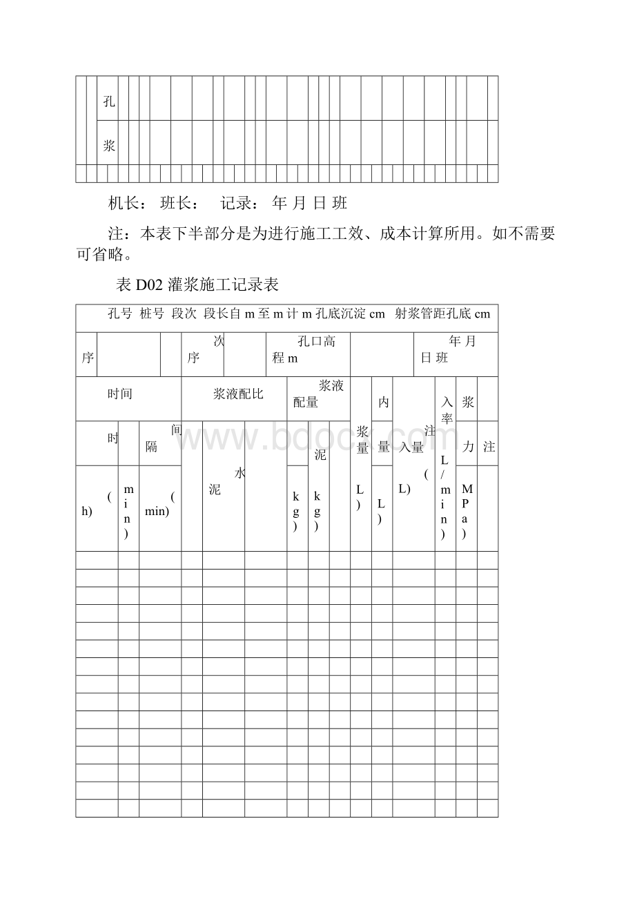 灌浆工程施工记录和成果图表.docx_第3页